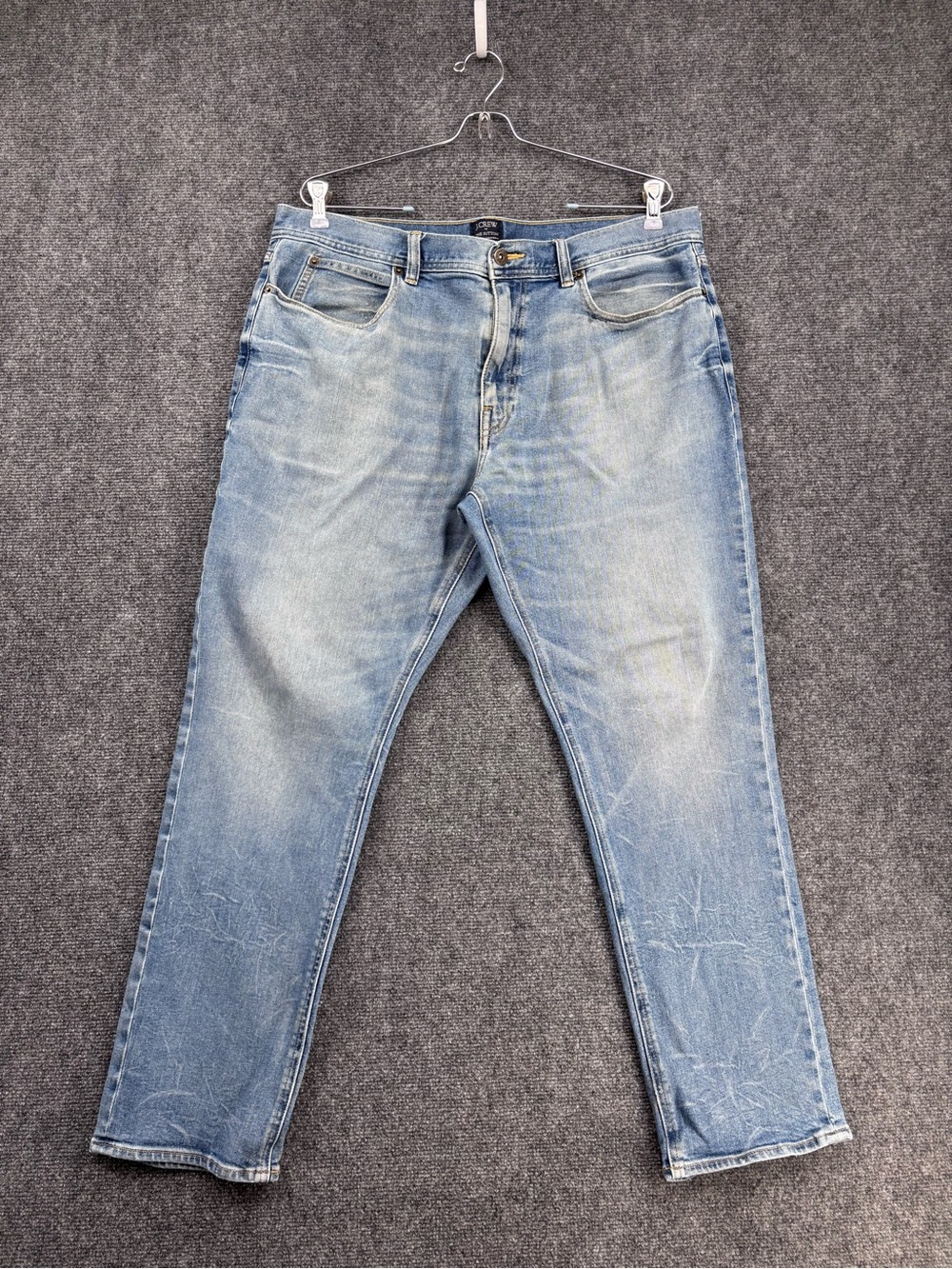 J Crew Stretch Sutton Jeans In Lucas Wash Men’s 36X28* Straight Leg Distressed